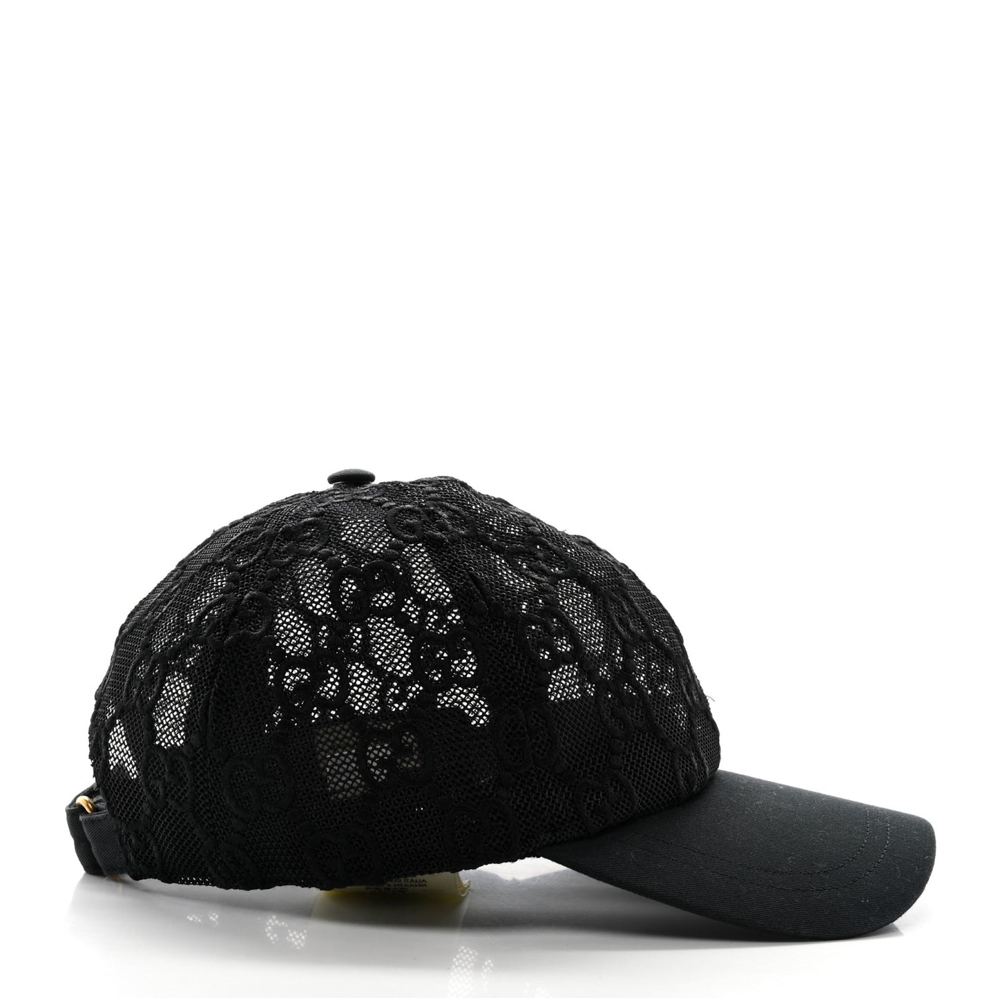 Mesh GG Monogram Shivali Baseball Hat L Black
