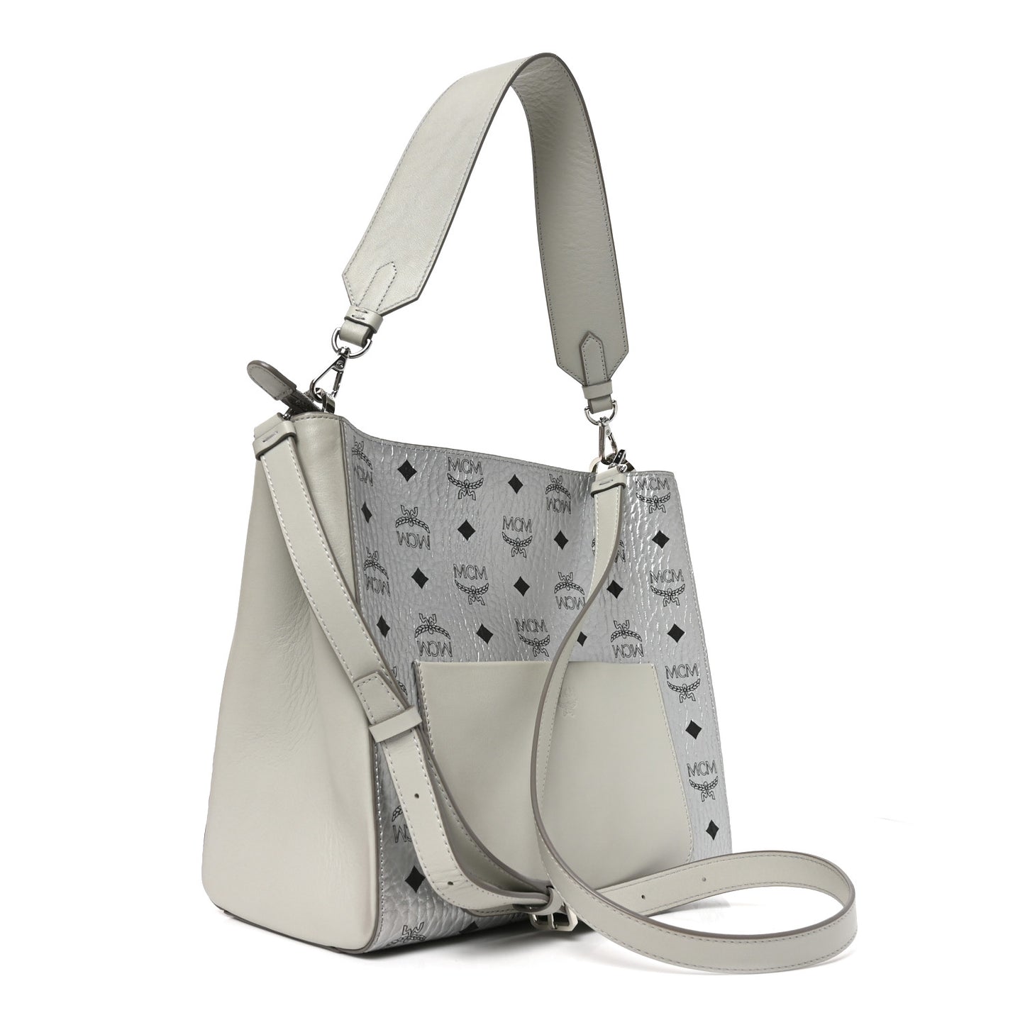 Metallic Visetos Medium Aren Hobo Silver