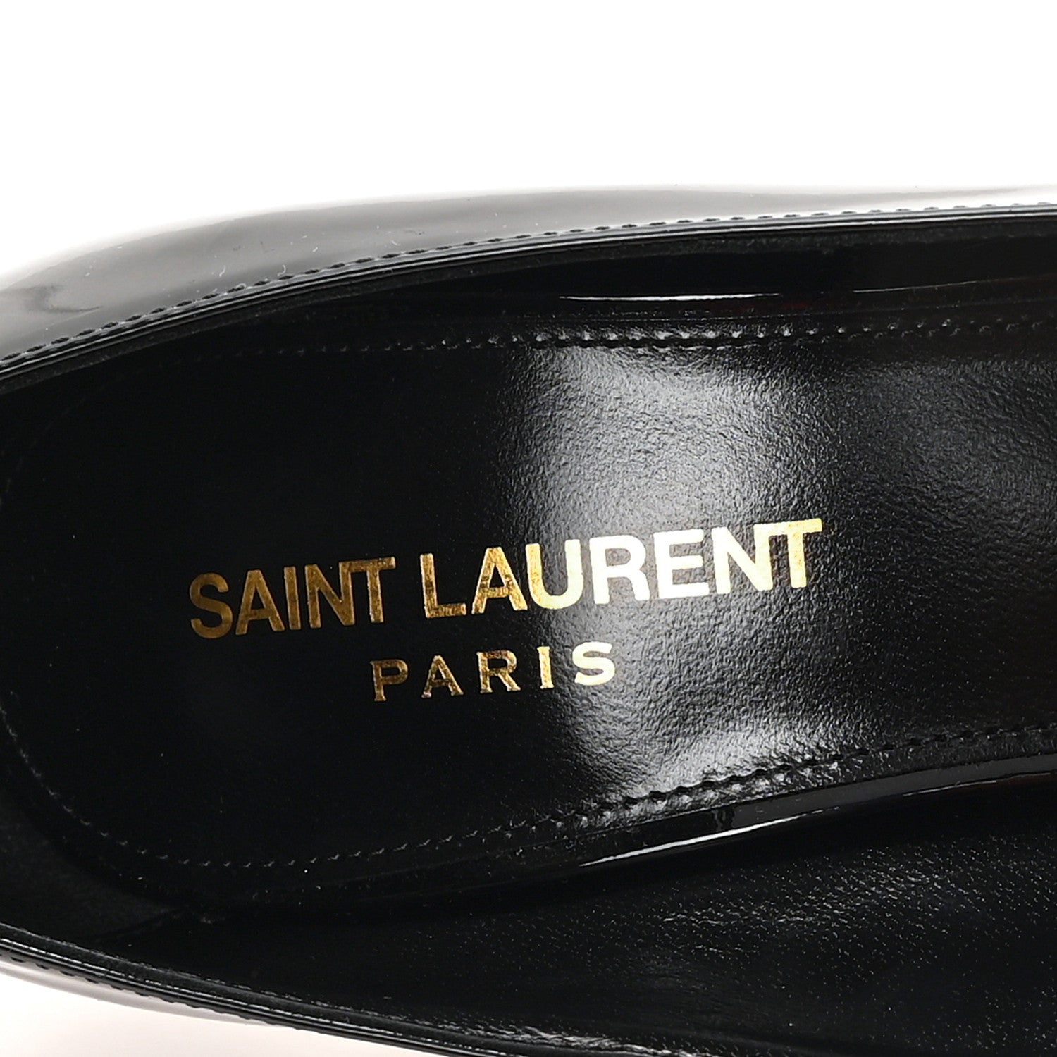 Saint Laurent Patent Opyum 110 Pumps 36.5 Black Gold 8 of 9