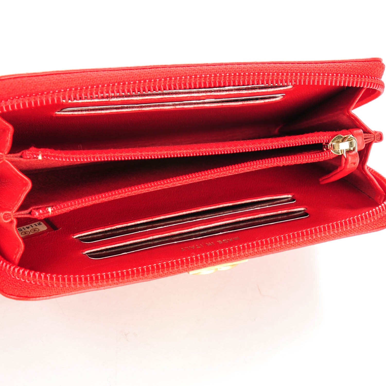 Chanel Lambskin Quilted Small Boy Zip Around Wallet Red 4 of 8