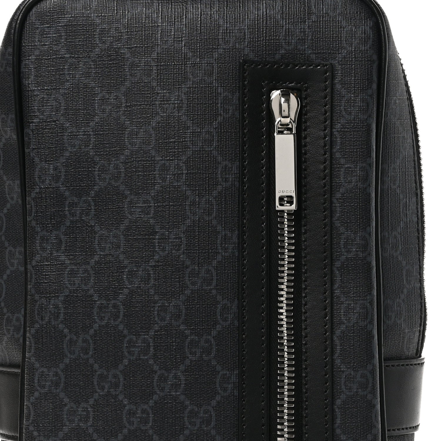 Gucci GG Supreme Monogram Web Small Sling Bag   Black Grey 8 of 10