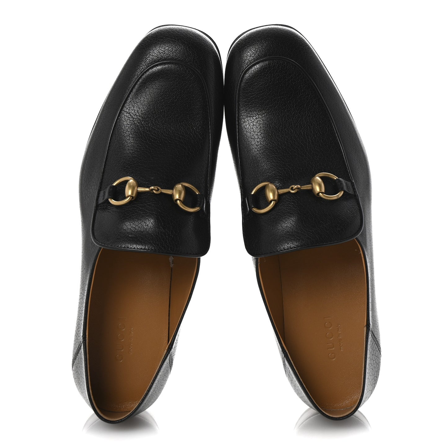 Goatskin Womens Horsebit Mid-Heel Loafers 39.5 Black