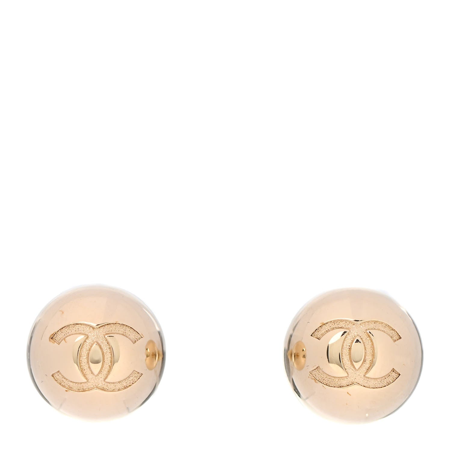 Chanel CC Large Earrings Gold 1 of 4