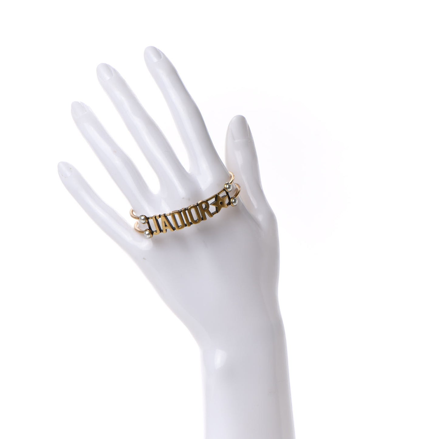 Metal Pearl J'Adior Bracelet Cuff Gold
