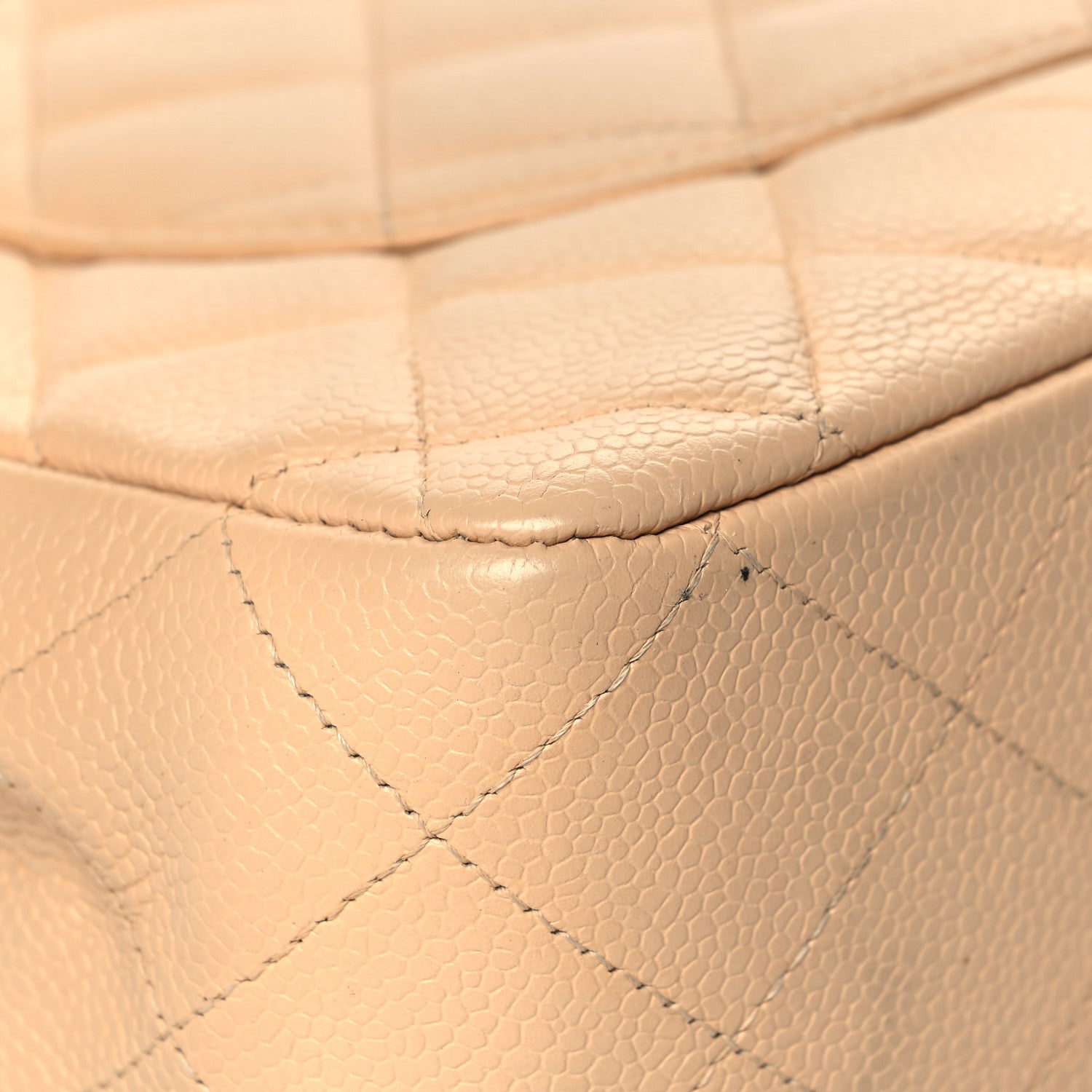 Chanel Caviar Quilted Jumbo Single Flap Beige 8 of 15