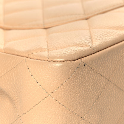 Chanel Caviar Quilted Jumbo Single Flap Beige 8 of 15