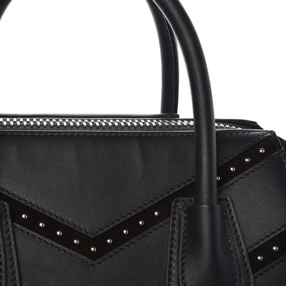 Givenchy Calfskin Suede Small Studded Chevron Antigona Black 10 of 10