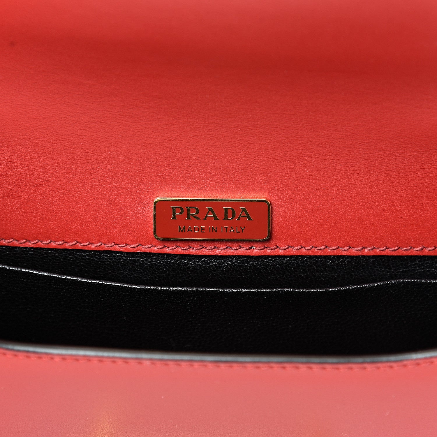 Prada City Calfskin Saffiano Cahier Bag Fuoco Black 5 of 8