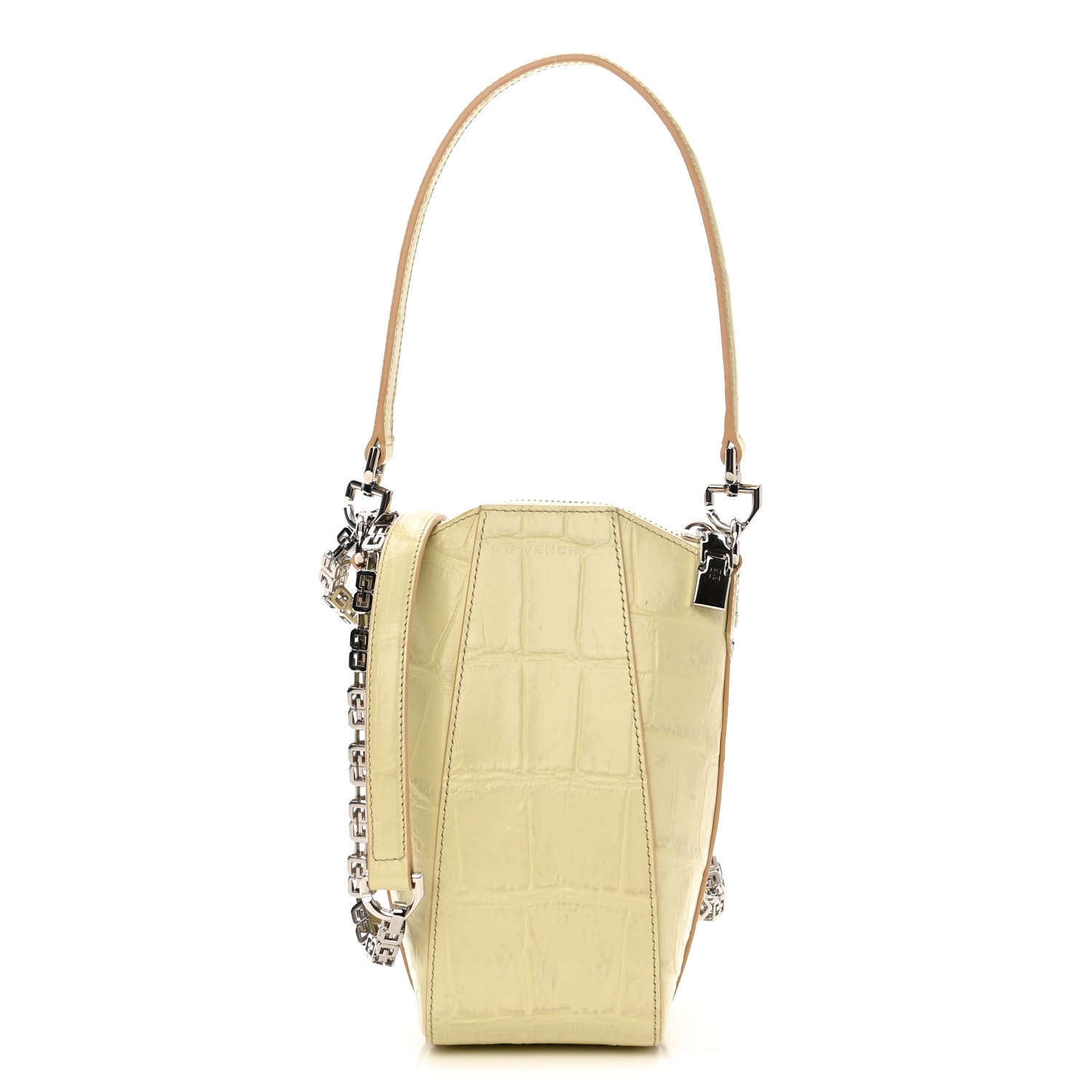 Givenchy Calfskin Crocodile Embossed Mini Vertical Antigona Natural 1 of 10