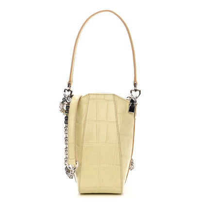 Givenchy Calfskin Crocodile Embossed Mini Vertical Antigona Natural 1 of 10