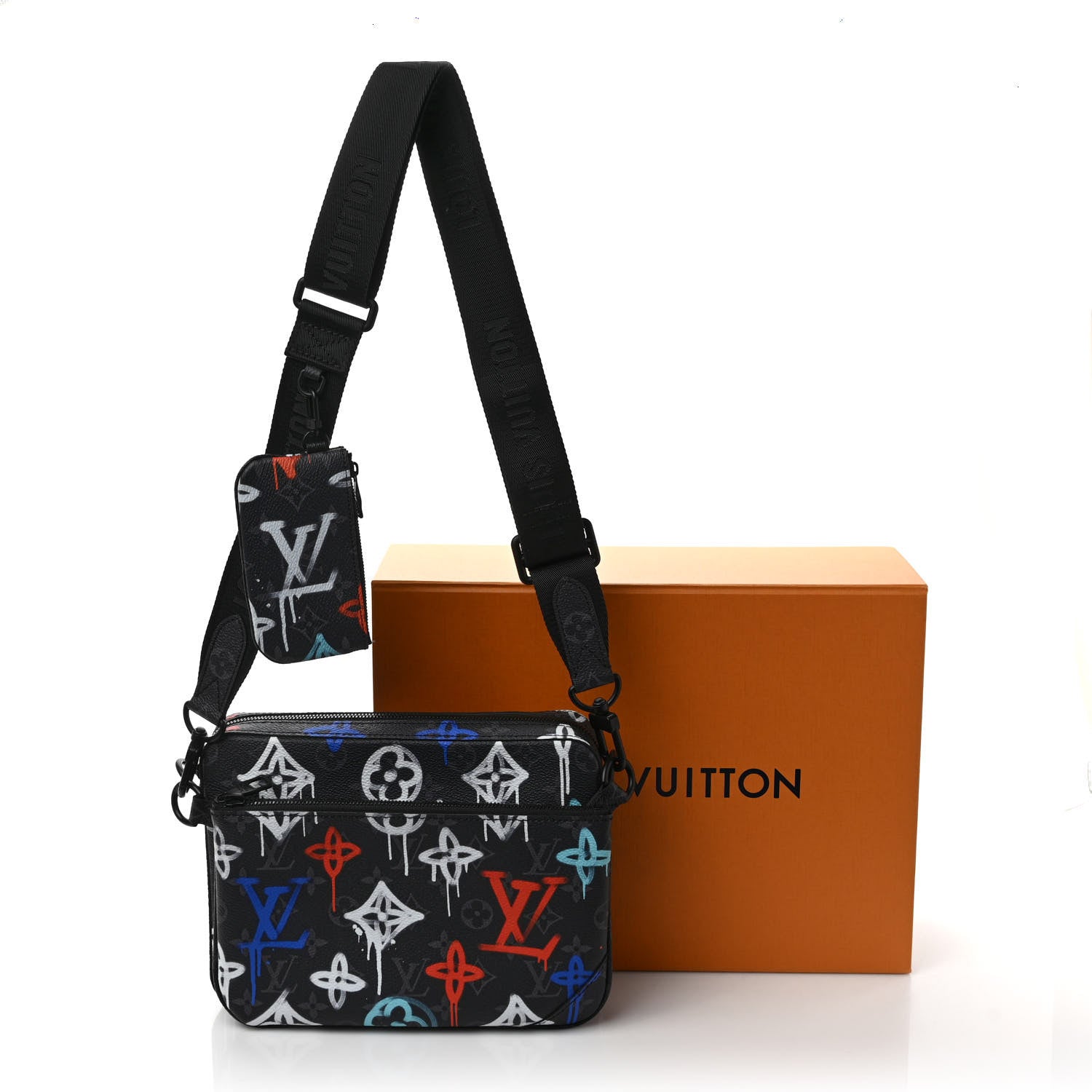 Louis Vuitton Monogram Eclipse LV Graffiti Trio Messenger Multicolor 9 of 9