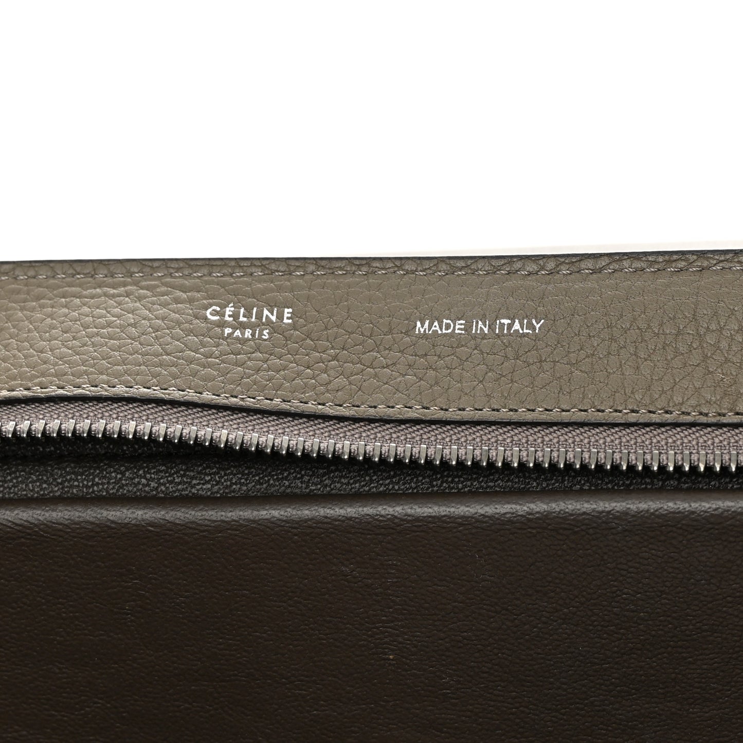 Drummed Calfskin Suede Medium Trapeze Souris