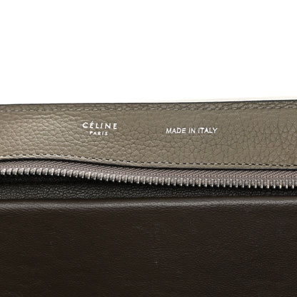 Celine Drummed Calfskin Suede Medium Trapeze Souris 6 of 21