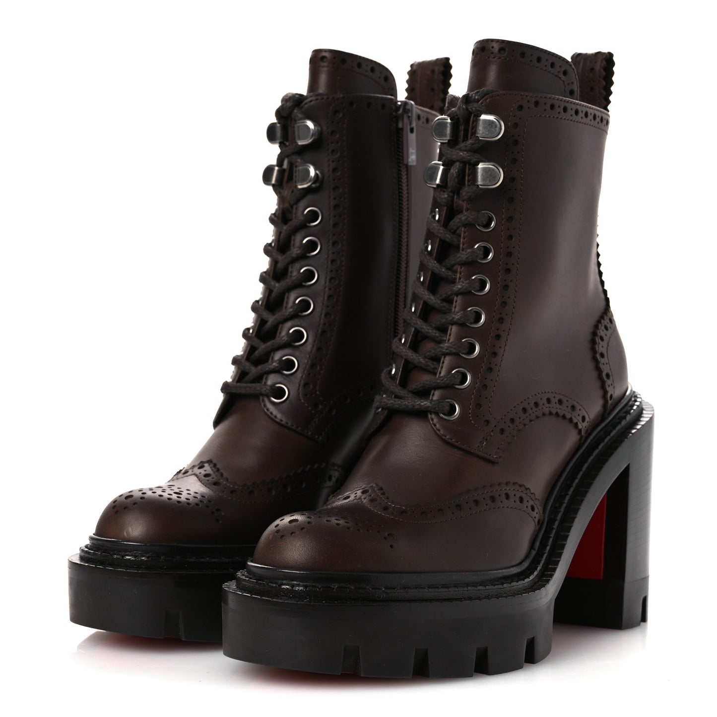 Waxed Calfskin Lace Up College 100 Boots 36 Cosme