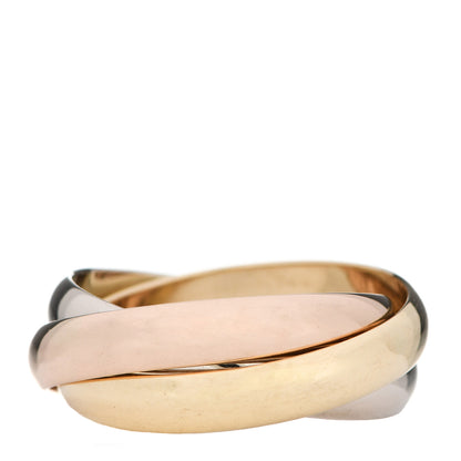 Cartier 18K Pink Yellow White Gold Classic Les Must De Cartier Trinity Ring 53 6.25 3 of 5
