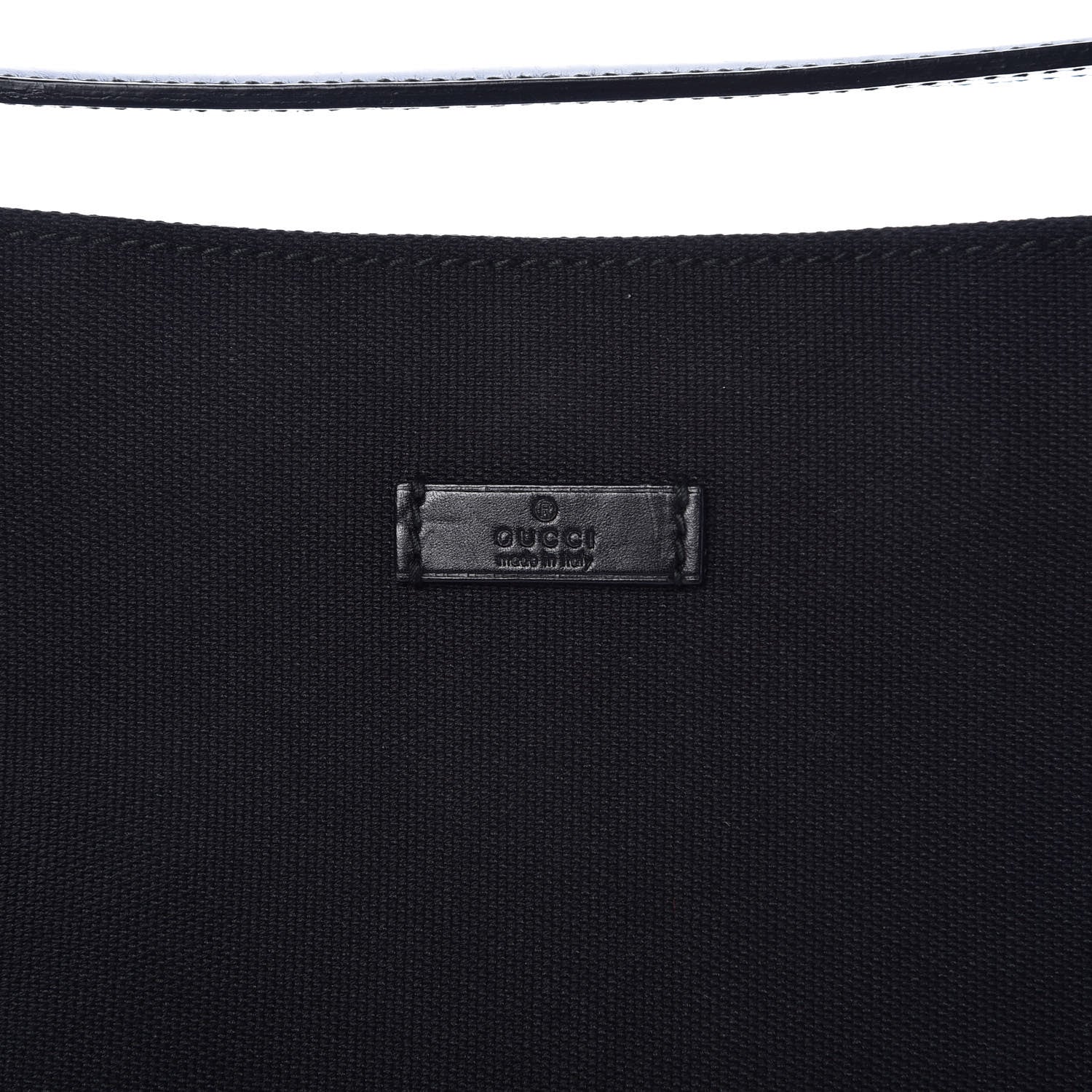 Gucci Canvas Signature Hobo Shoulder Bag Black 6 of 11