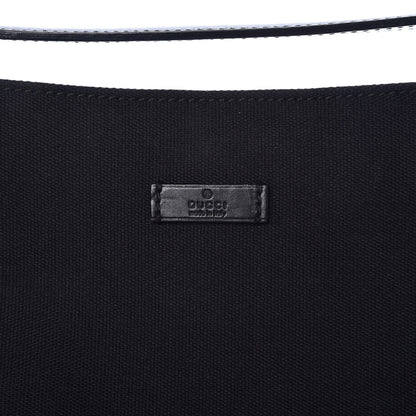 Gucci Canvas Signature Hobo Shoulder Bag Black 6 of 11