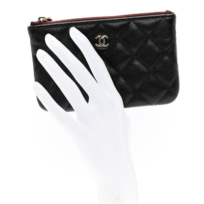 Chanel Caviar Quilted Small Cosmetic Case Black 2 of 8