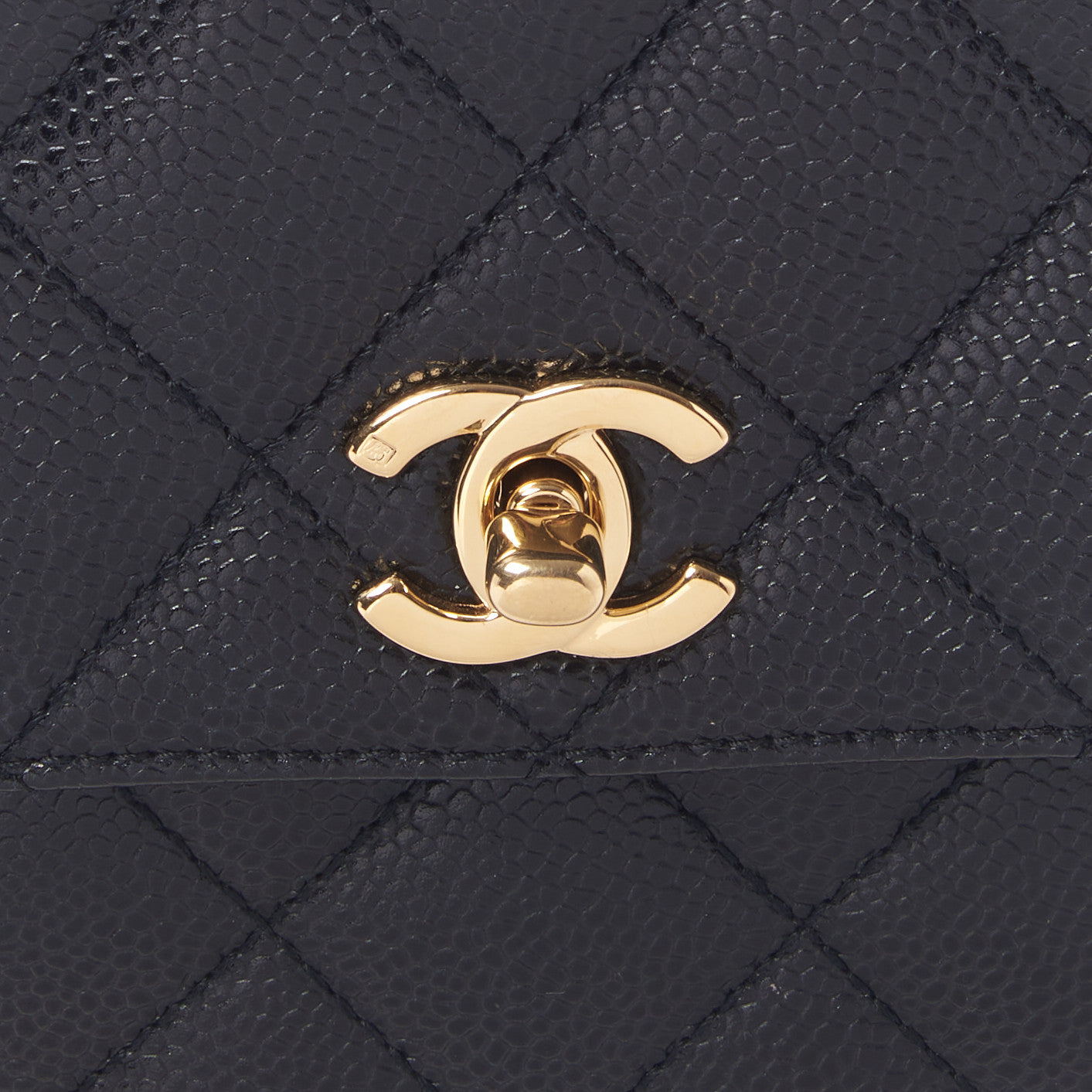 Caviar Quilted Jumbo Kelly Flap Black