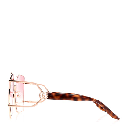 Gucci Metal Square Shaped Frame Sunglasses GG1564SA Pink 3 of 7