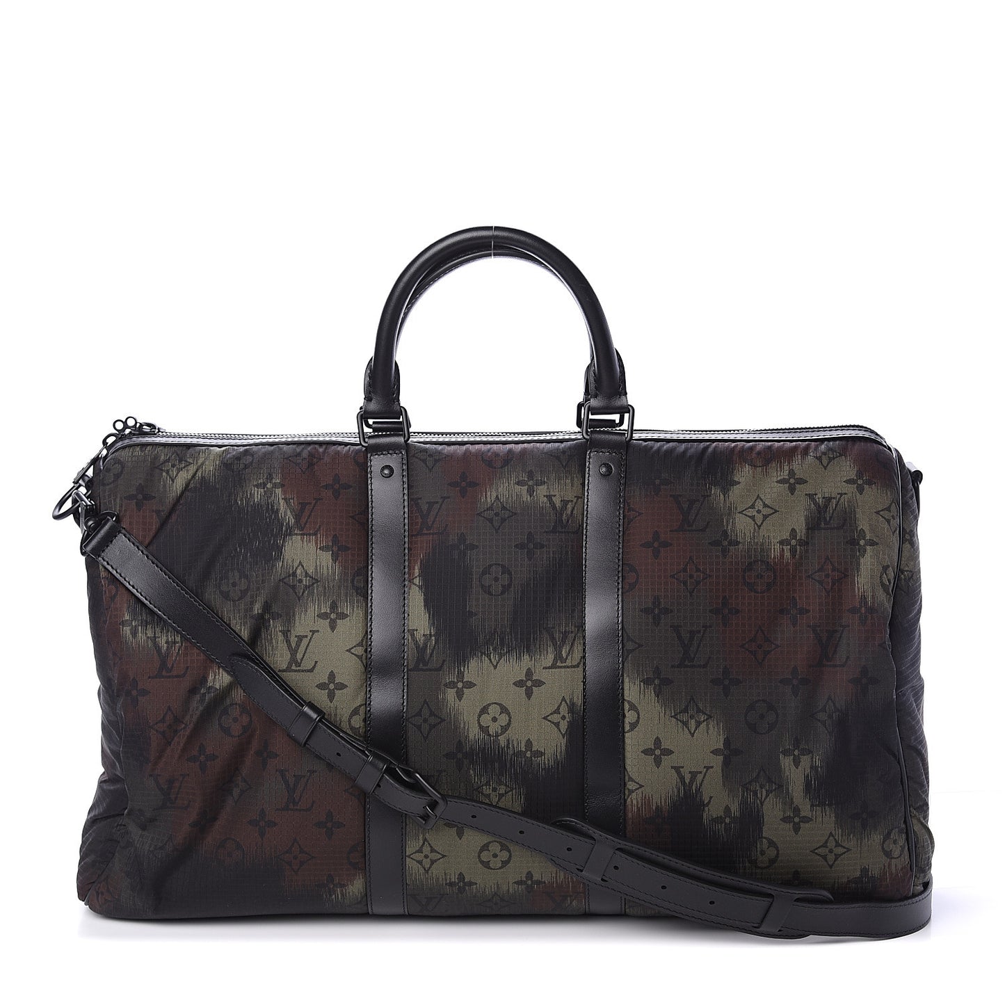 Nylon Monogram Camouflage Keepall Bandouliere 50 Kaki