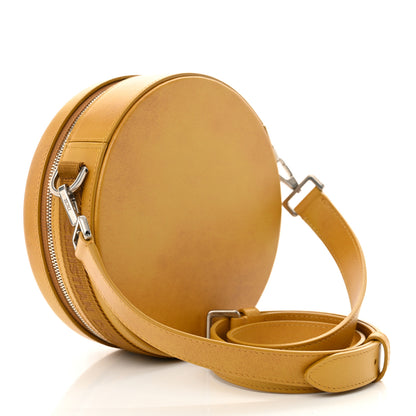 Christian Dior X STONE ISLAND Calfskin Mens Round Bag Tane Gold 3 of 12