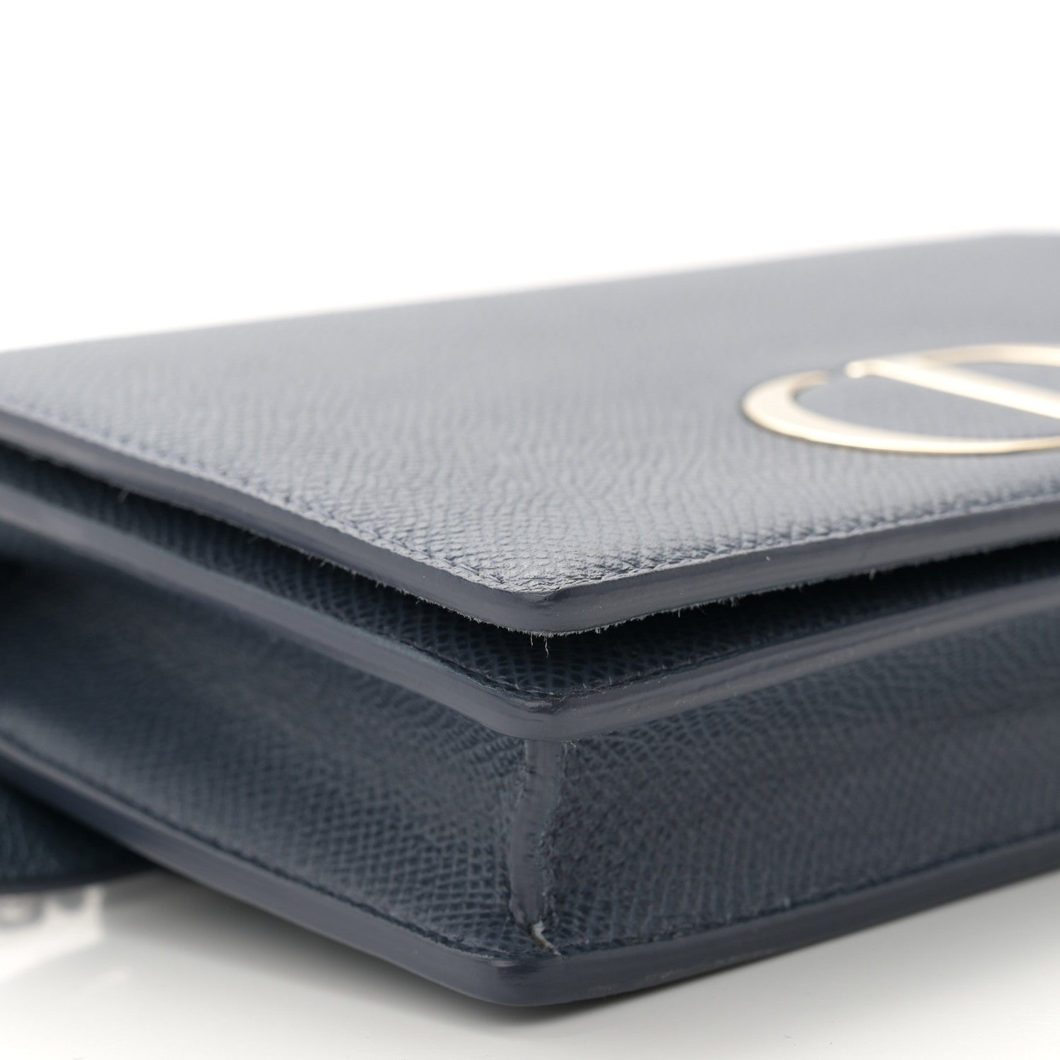 Christian Dior Grained Calfskin 30 Montaigne 2 in 1 Pouch Dark Blue 9 of 10