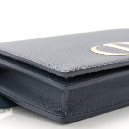 Christian Dior Grained Calfskin 30 Montaigne 2 in 1 Pouch Dark Blue 9 of 10