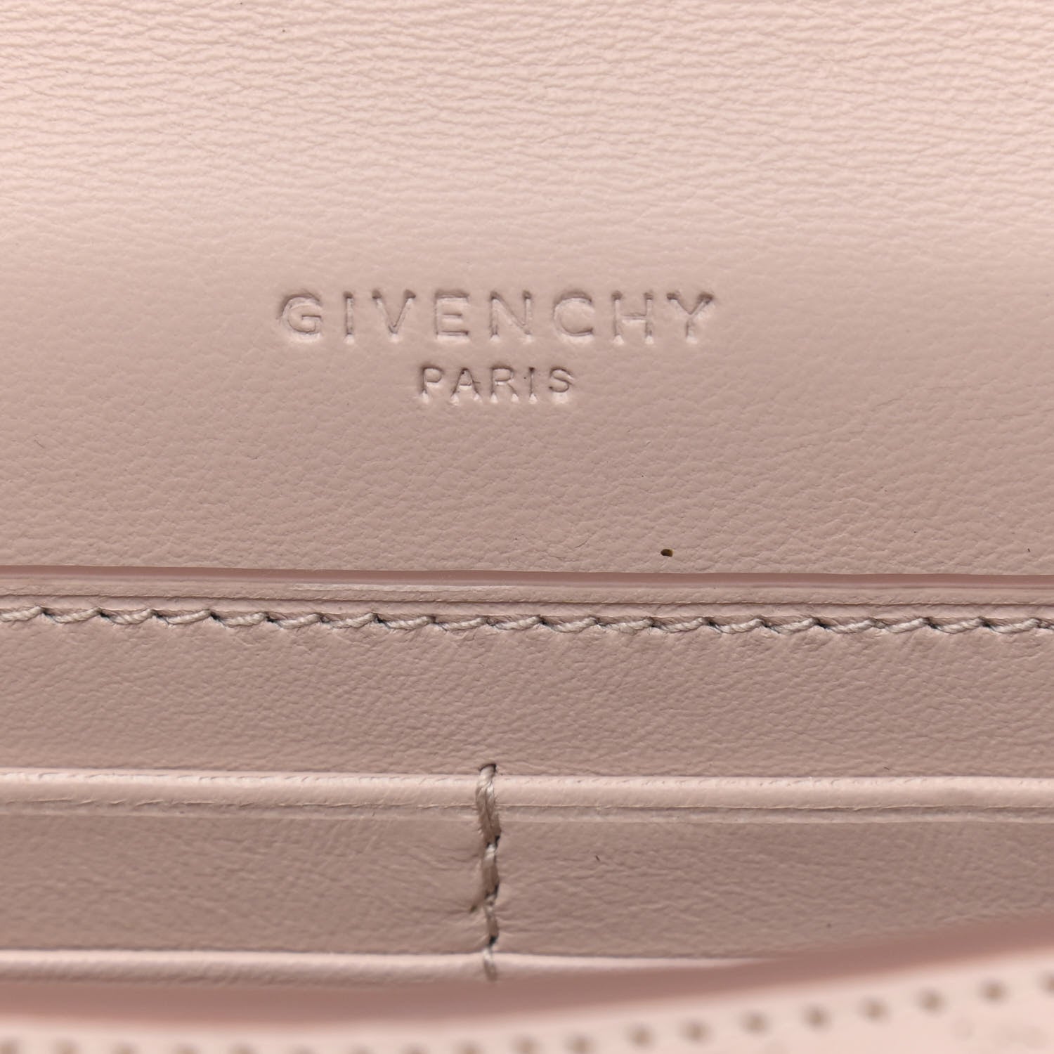 Givenchy Goatskin Quilted GV3 Strap Wallet Pale Pink 6 of 10