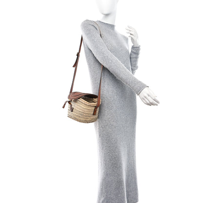 Chloe Raffia Calfskin Marcie Basket Tan 2 of 11