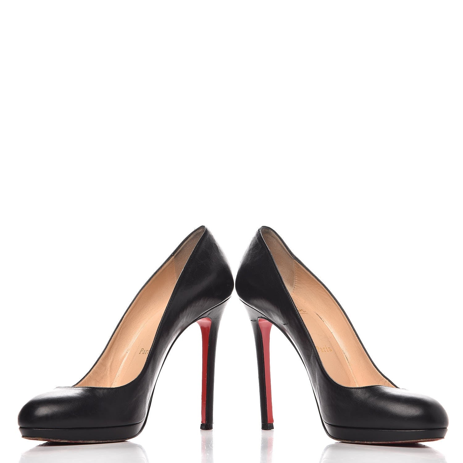 Christian Louboutin Calfskin Bruges 120 Pumps 40 Black 9 of 27