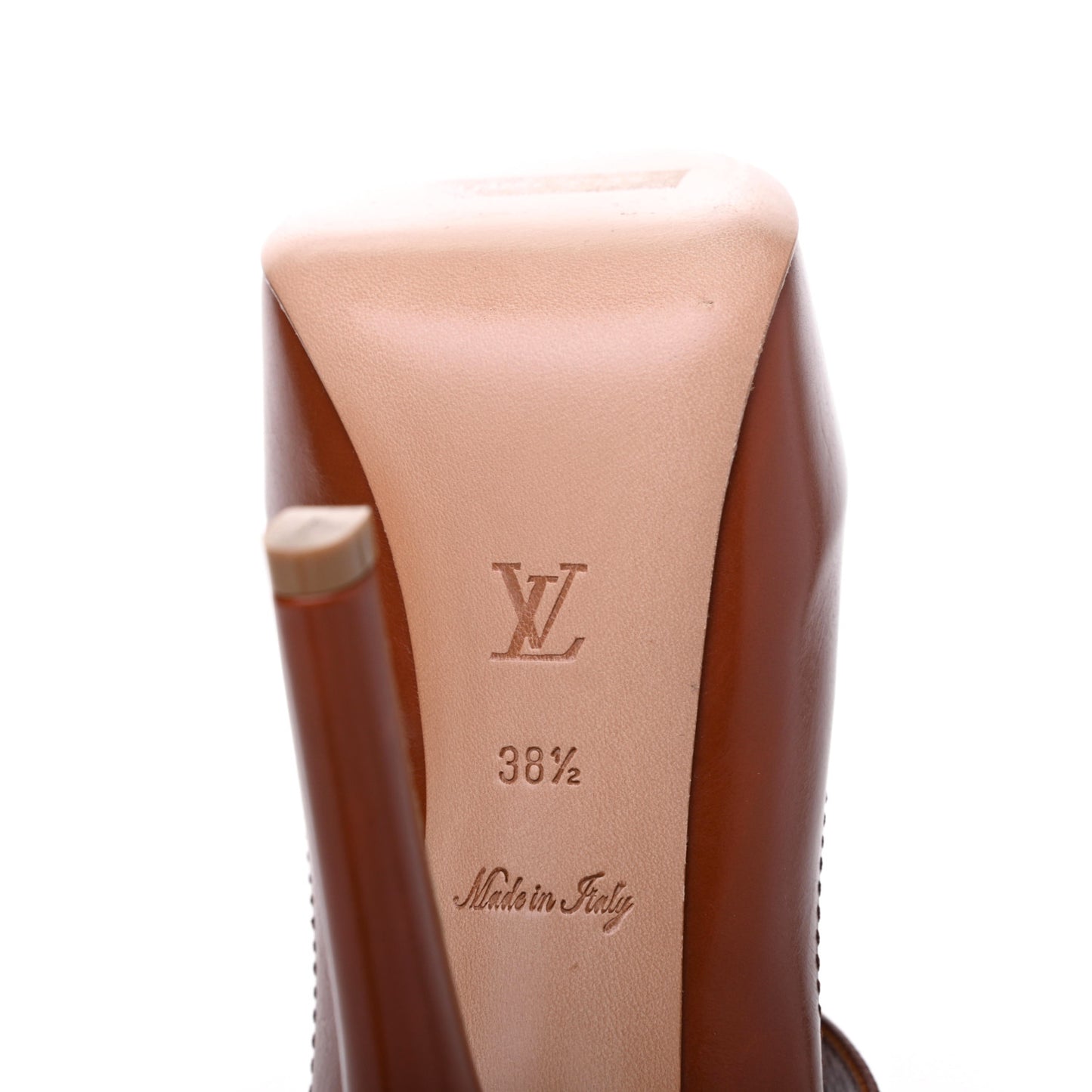 Calfskin Ritual Fetish Platform Pumps 38.5 Brown