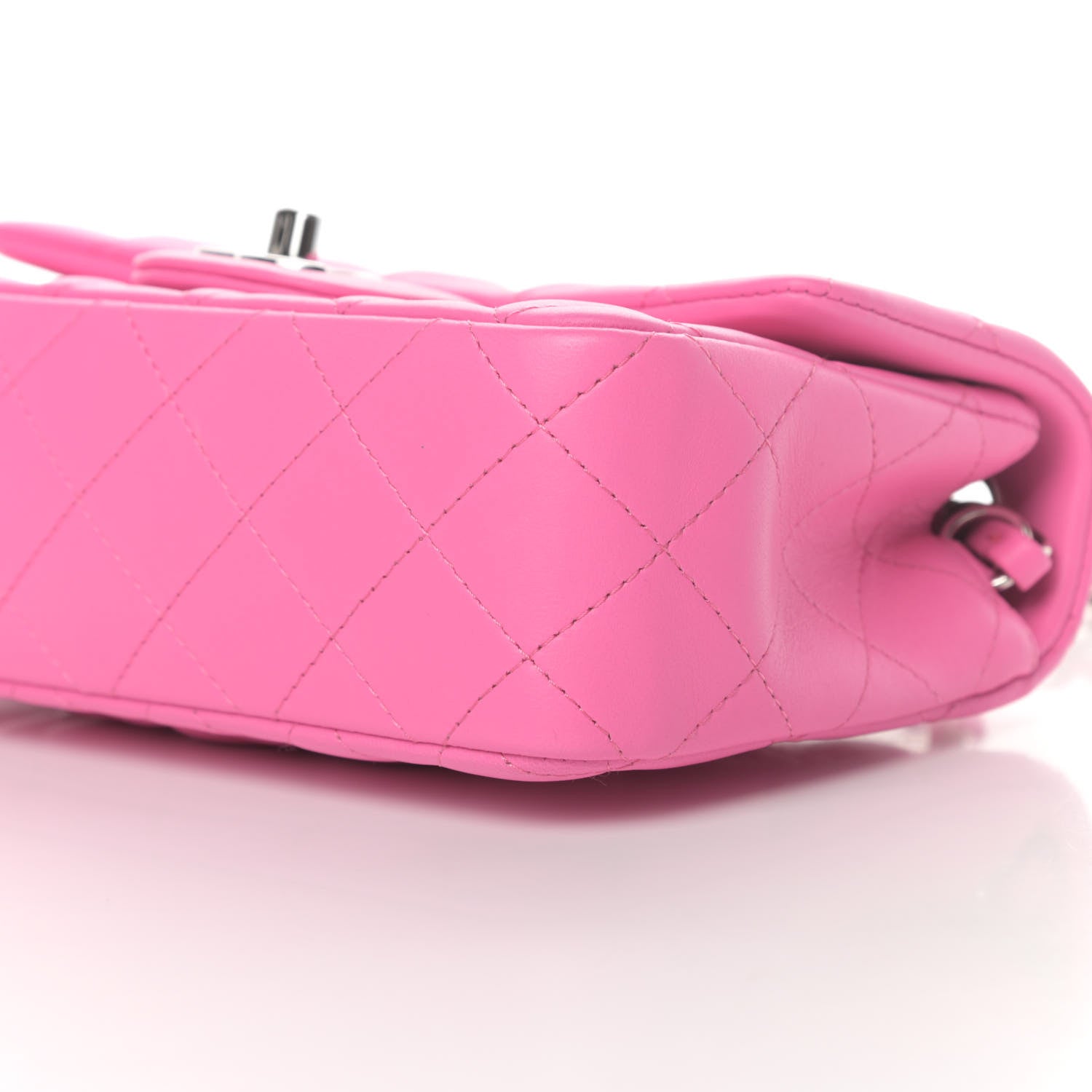 Chanel Lambskin Quilted Mini Rectangular Flap Pink 10 of 12