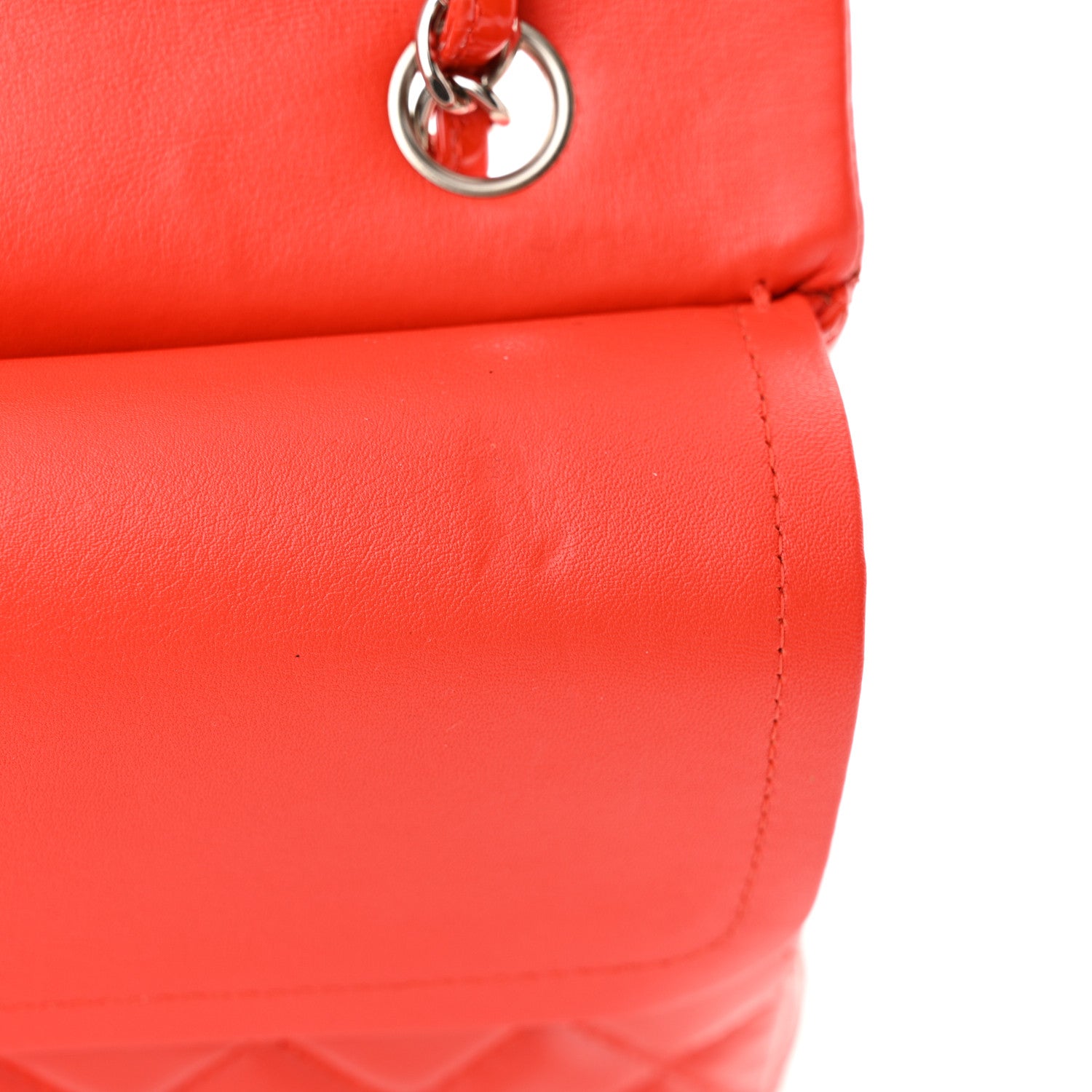 Chanel Patent Quilted Medium Double Flap Red 11 of 12