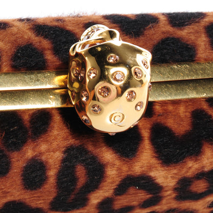 Alexander McQueen Leopard Print Calf Hair Box Clutch 6 of 10