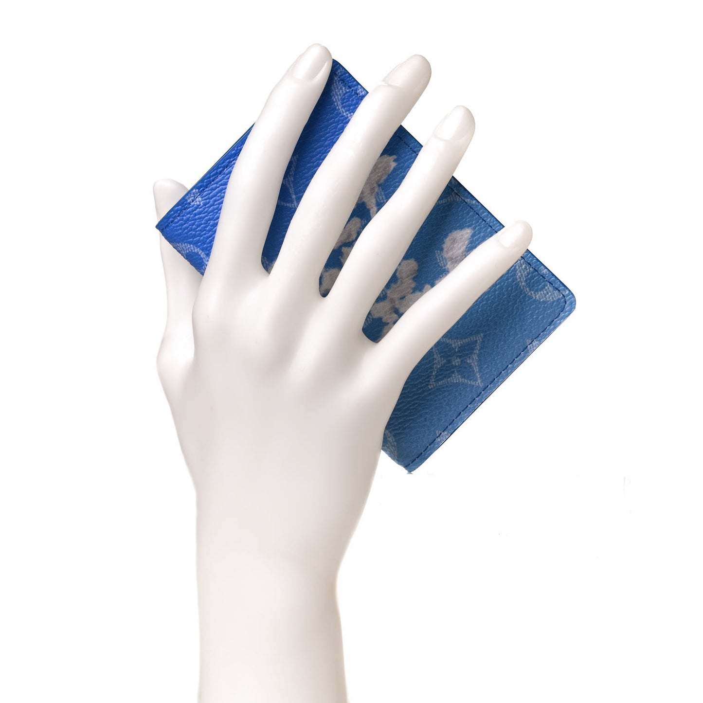 Monogram Clouds Pocket Organizer Blue