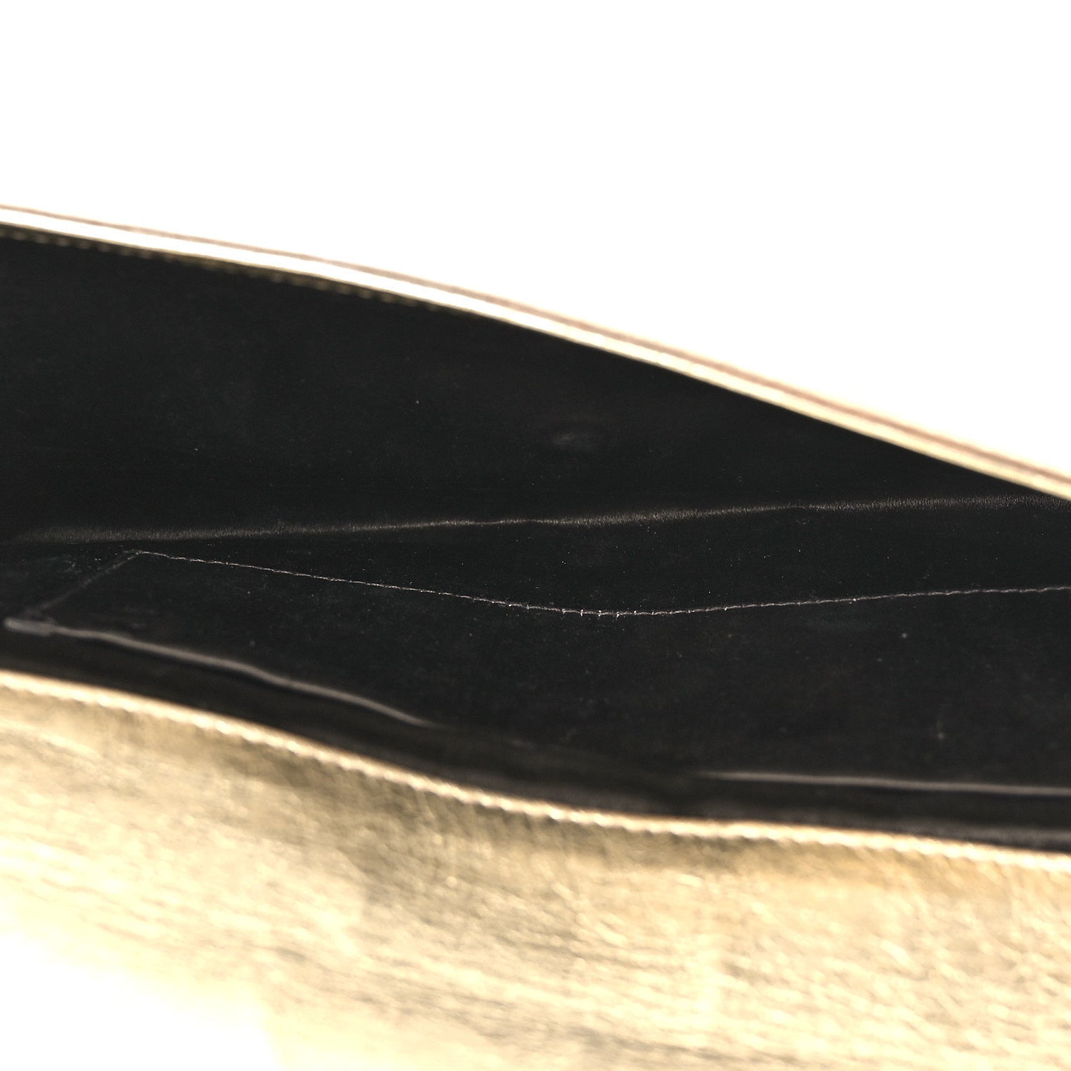 Saint Laurent Metallic Calfskin Monogram Large Belle De Jour Clutch Gold 5 of 10