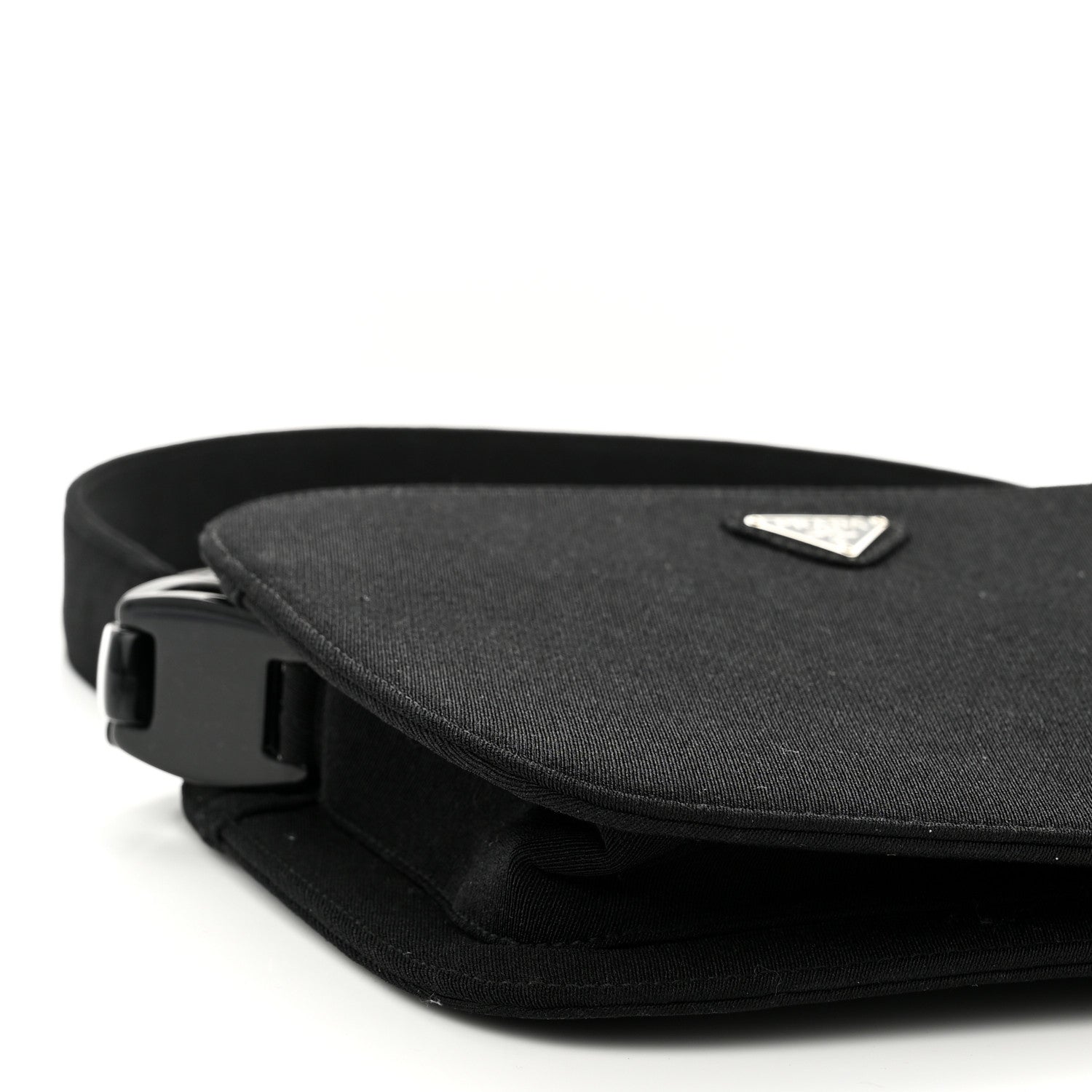Prada Fabric Structured Shoulder Bag Black 7 of 8