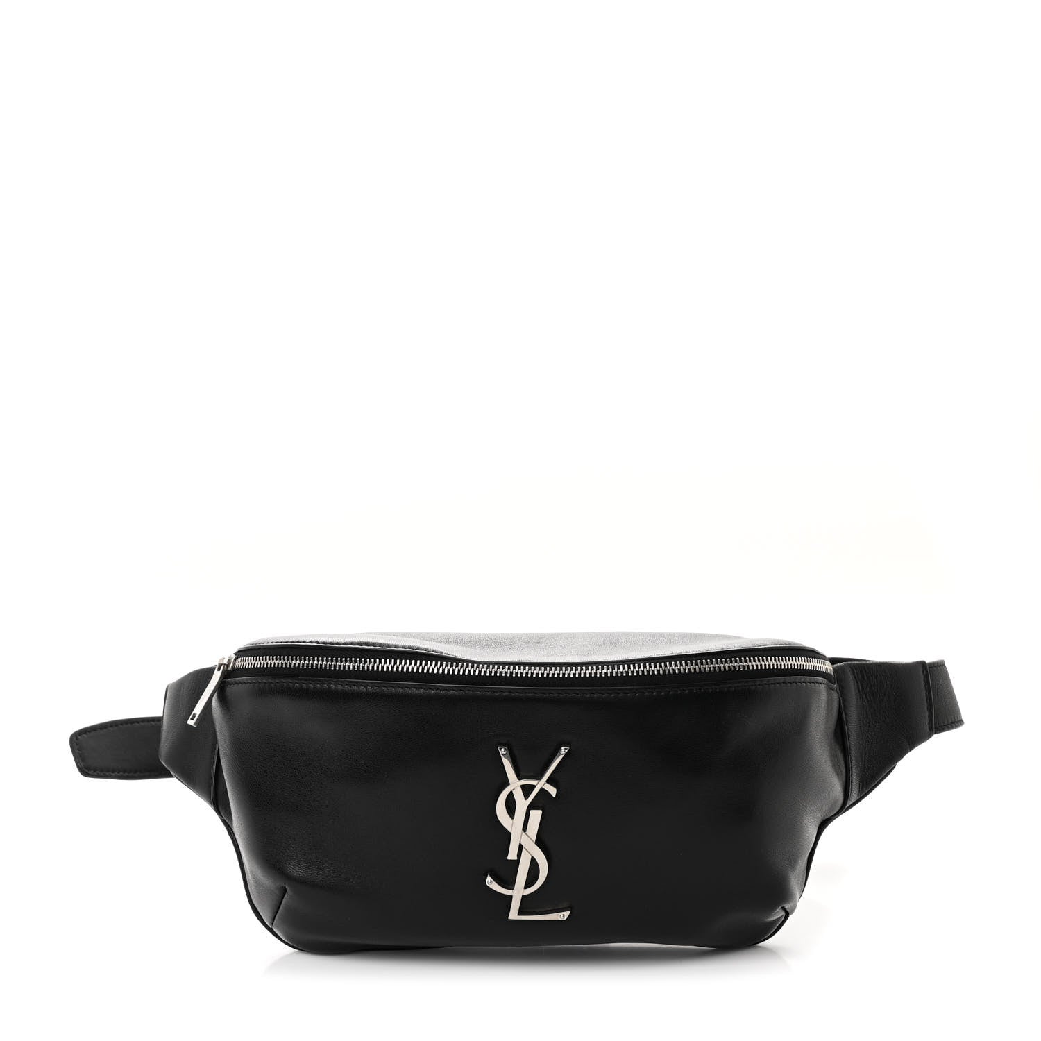 Saint Laurent Lambskin Monogram Belt Bag Black 1 of 10