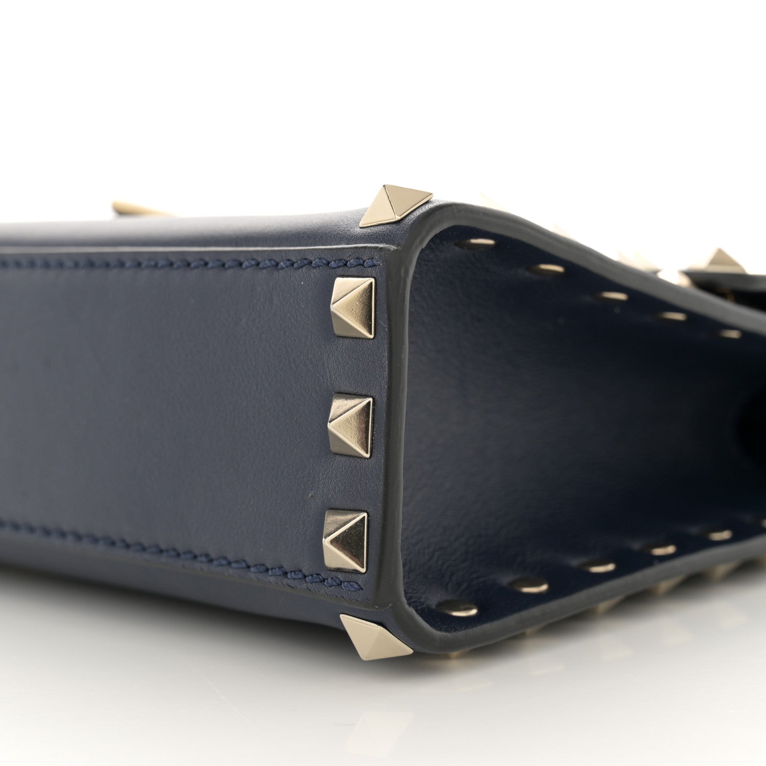 Valentino Garavani Vitello Medium Rockstud Flip Lock Crossbody Bag Pure Blue 9 of 11