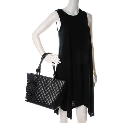 Chanel Calfskin Quilted Large Cambon Tote Black 2 of 8