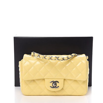 Chanel Patent Quilted Mini Rectangular Flap Yellow 11 of 11