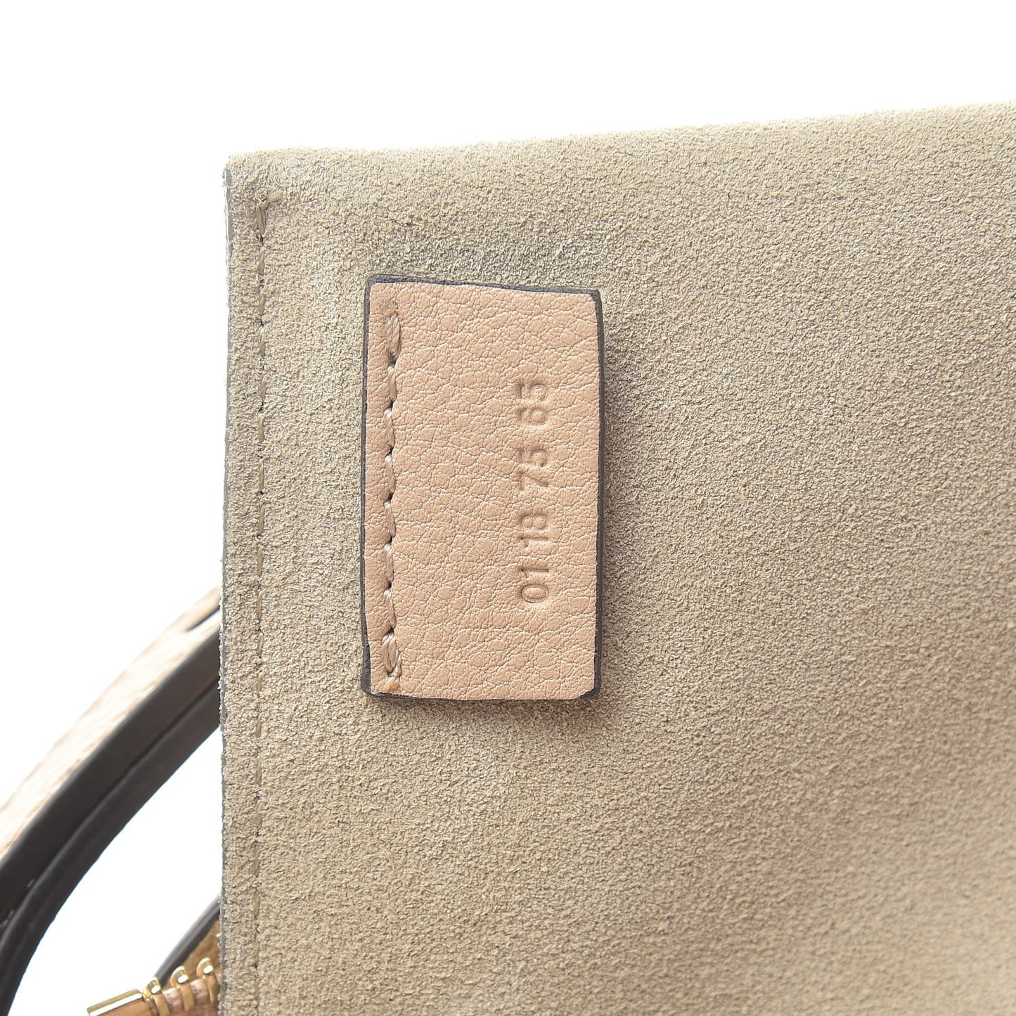 Smooth Calfskin Suede Patchwork Studded Small Pixie Bag Motty Grey