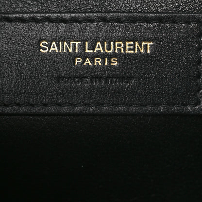 Saint Laurent Grain De Poudre Textured Mixed Matelasse Triquilt Medium Monogram Satchel Old Oil 6 of 10