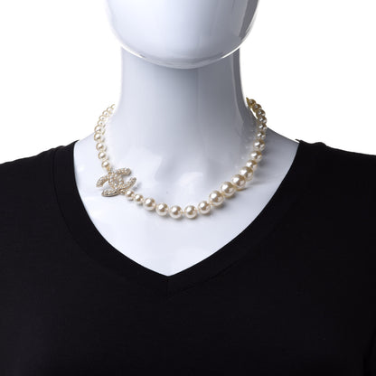 Chanel Pearl CC 100th Anniversary Necklace Light Gold 2 of 8