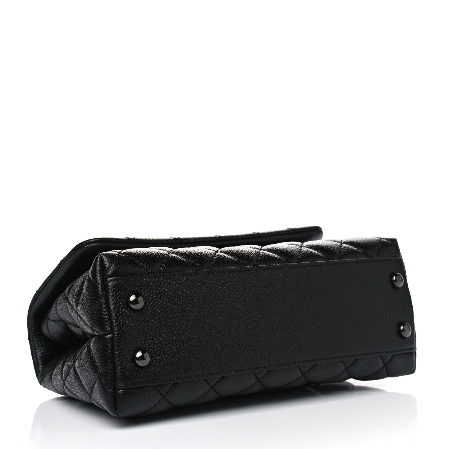 Caviar Quilted Mini Coco Handle Flap So Black