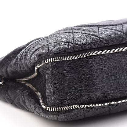 Chanel Caviar Quilted Expandable Zip Shoulder Bag Black 10 of 11