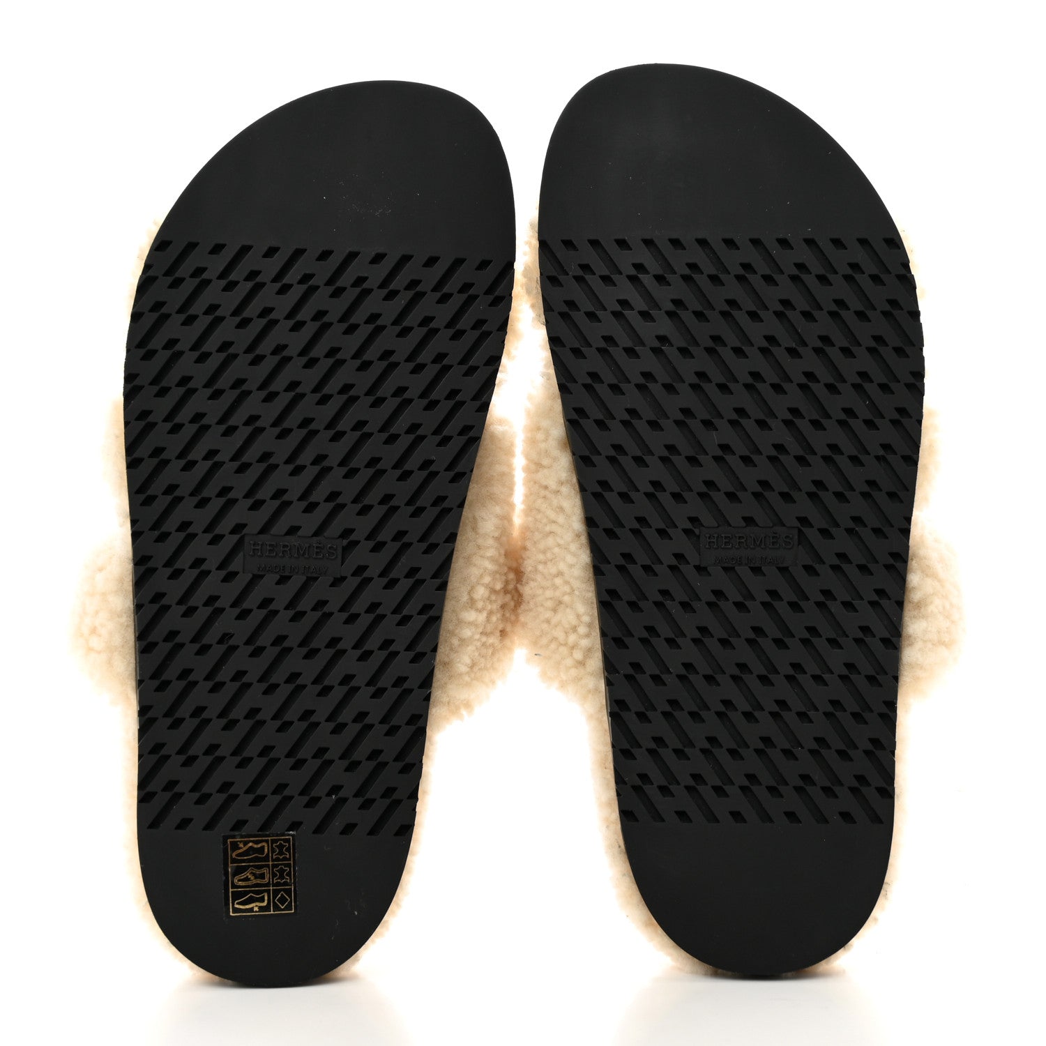 Hermes Woolskin Womens Chypre Sandals 36.5 Ecru 5 of 9