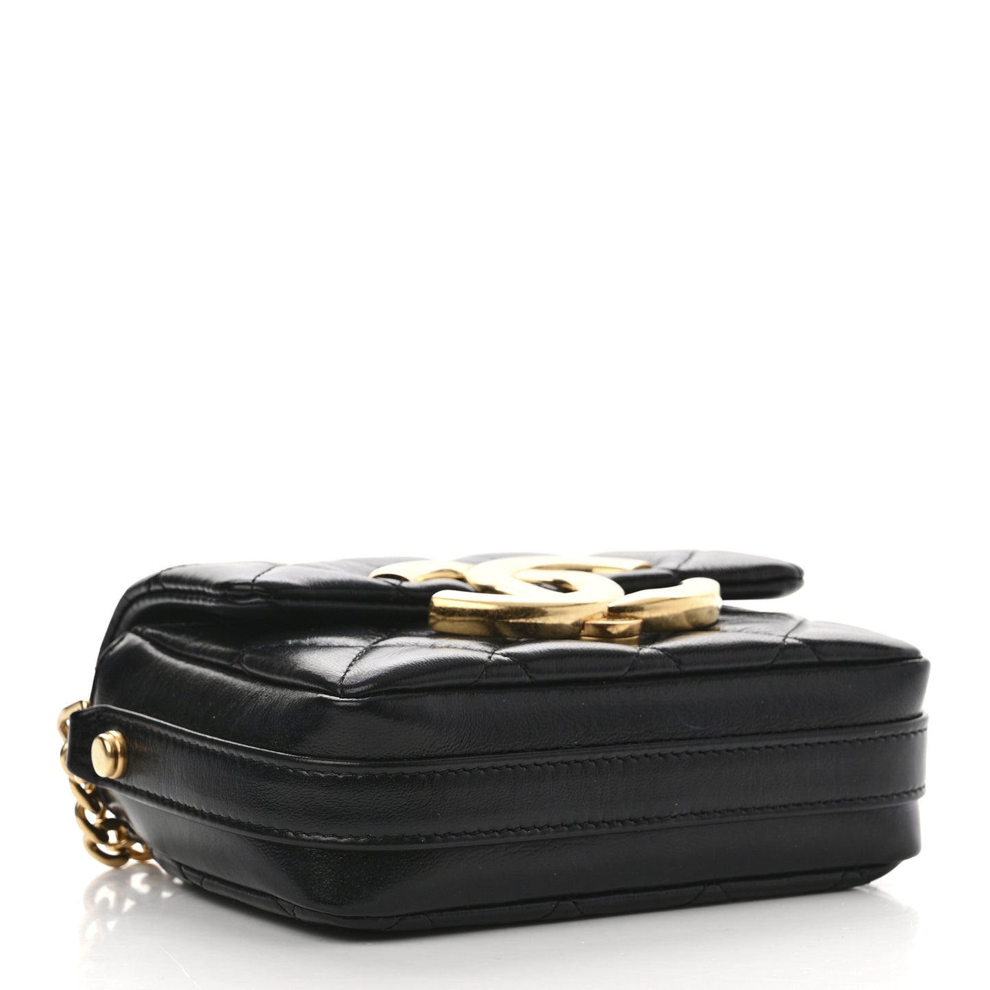 Lambskin Quilted Mini Flap Bag Black