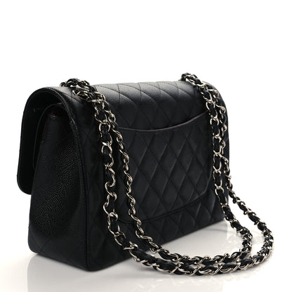 Chanel Caviar Quilted Jumbo Double Flap Black 3 of 10